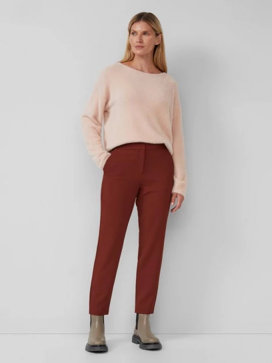 Foto van product Broek van keperstof in slim fit met elastische inzet s.Oliver rood