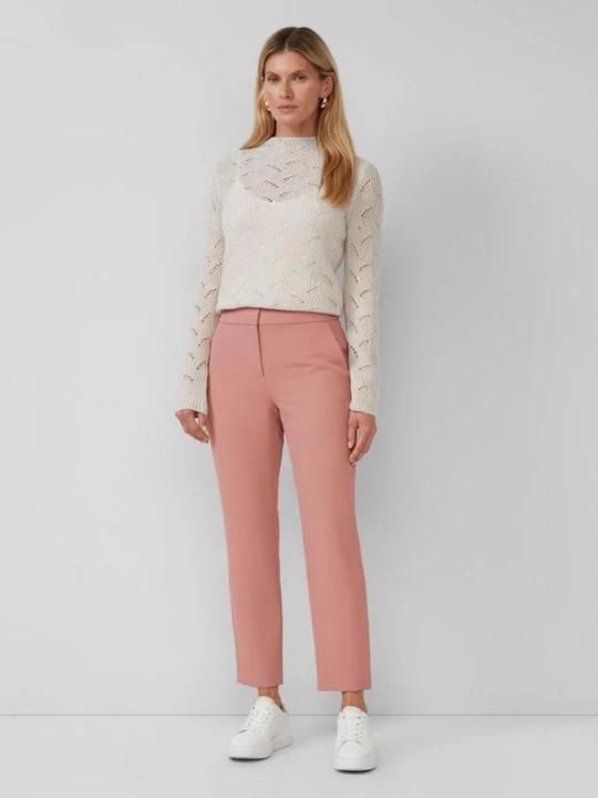 Foto van product Broek van keperstof in slim fit met elastische inzet s.Oliver roze
