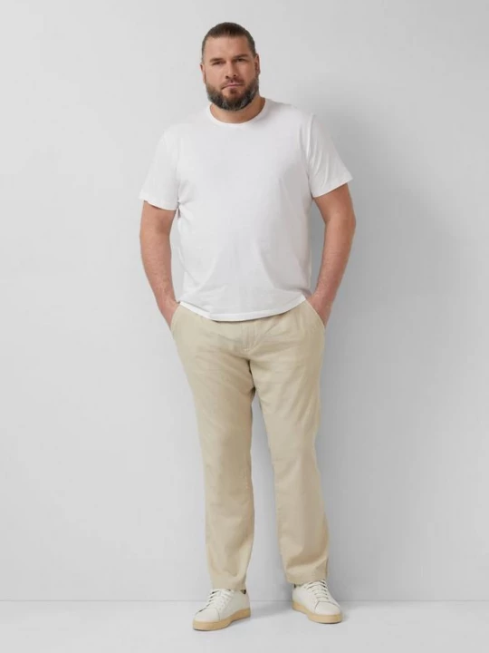 Foto van product Broek van linnenmix met een relaxte pasvorm s.Oliver beżowy