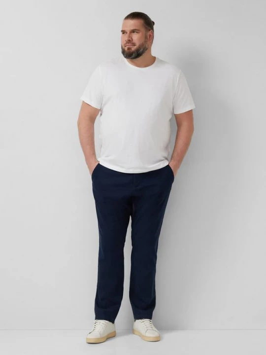 Foto van product Broek van linnenmix met een relaxte pasvorm s.Oliver blauw