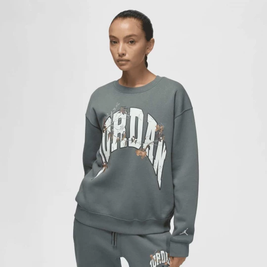 Foto van product Brooklyn Fleece Crew Graphics Jordan grijs
