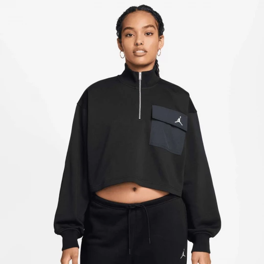 Foto van product Brooklyn Fleece French Terry Quarter Zip Hike Mike Jordan zwart
