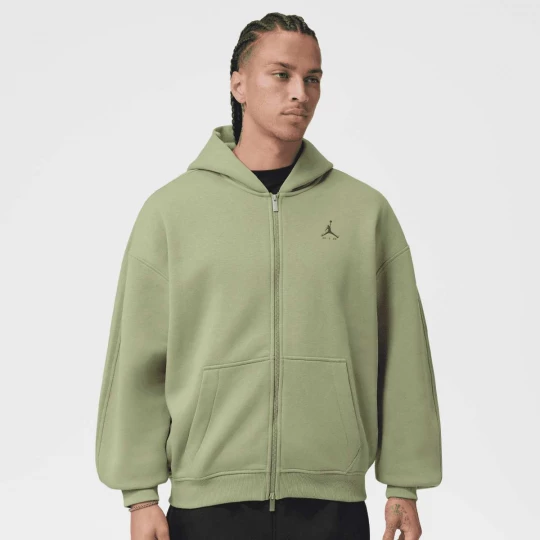 Foto van product Brooklyn Oversized Fleece Full Zip Basketball Jordan groen