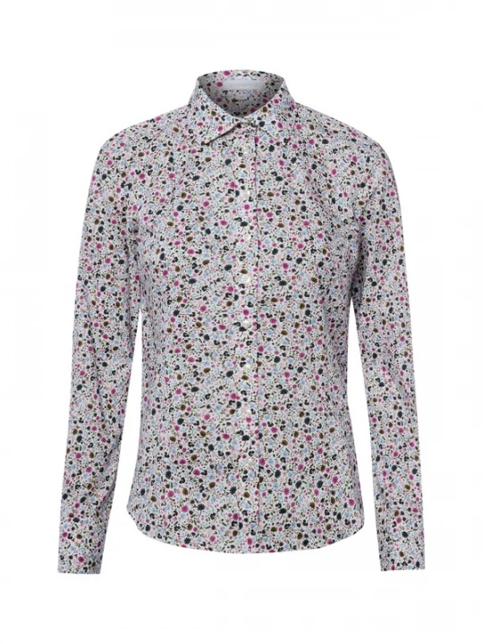 Foto van product Brookshire Blouse duifblauw / groen / lila / wit