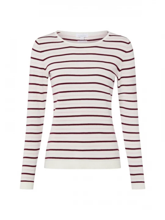 Foto van product Brookshire Trui ecru / oudroze / bordeaux