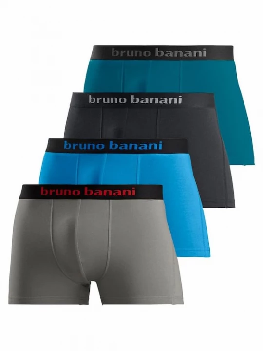 Foto van product Bruno Banani Boxershorts turquoise / rookgrijs / petrol / zwart