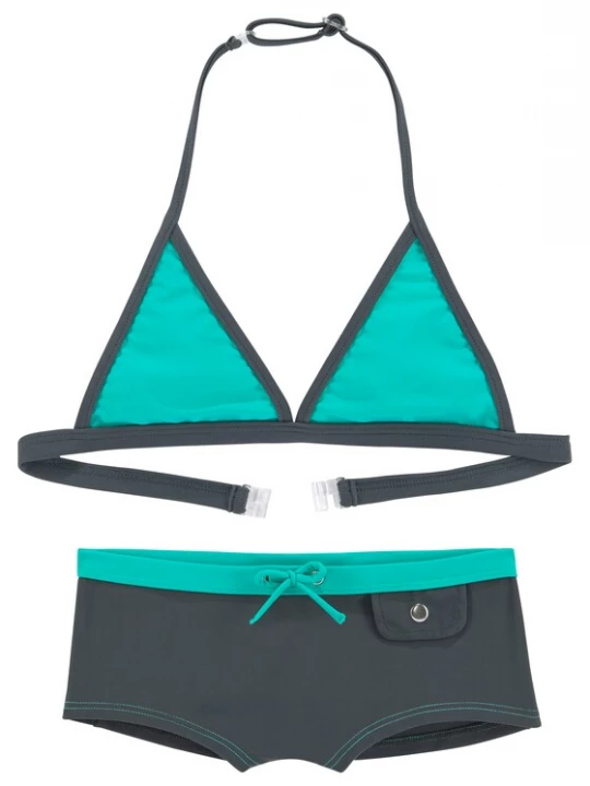 Foto van product BUFFALO Bikini antraciet / jade groen