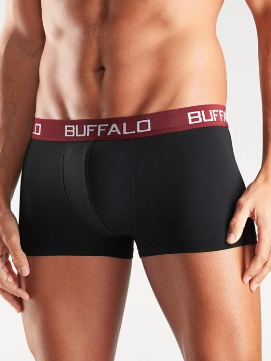Foto van product BUFFALO Boxershorts grijs / petrol / donkerrood / zwart