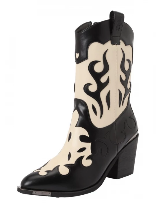 Foto van product BUFFALO Cowboylaarzen ecru / zwart