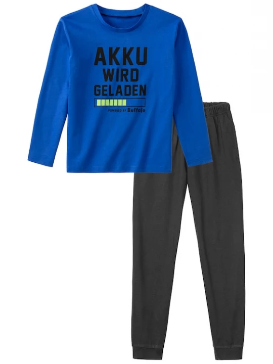 Foto van product BUFFALO Nachtkledij blauw / appel / zwart