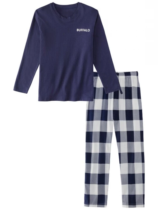 Foto van product BUFFALO Nachtkledij navy / offwhite