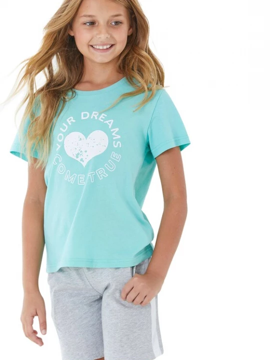 Foto van product BUFFALO Nachtkledij turquoise / grijs gemêleerd / wit