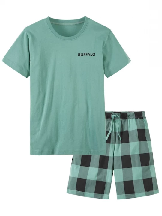 Foto van product BUFFALO Nachtkledij turquoise / smaragd / zwart