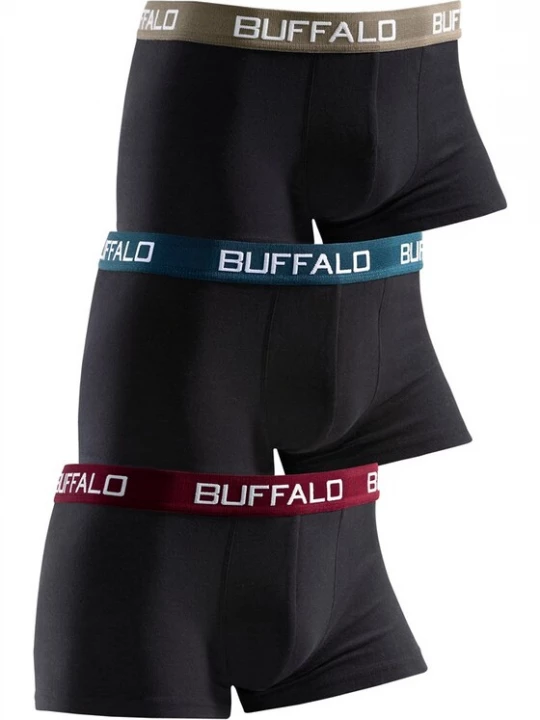 Foto van product BUFFALO Onderbroek donkerbeige / petrol / donkerrood / zwart