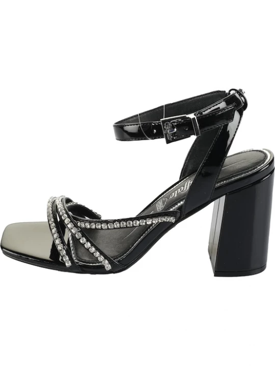 Foto van product BUFFALO Sandalen met riem 'Charlotte Ice' zwart / zilver