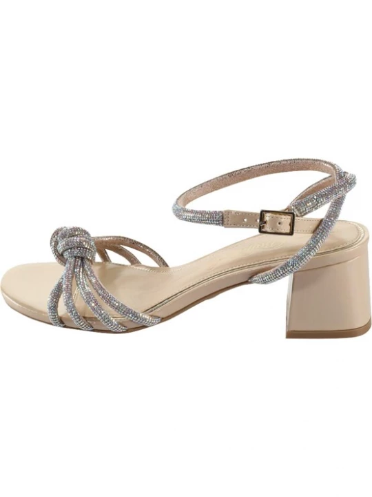 Foto van product BUFFALO Sandalen met riem 'Lilly Bow' taupe / zilver