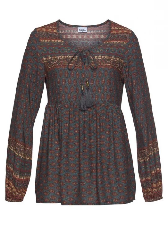 Foto van product BUFFALO Tuniek indigo / bruin / groen