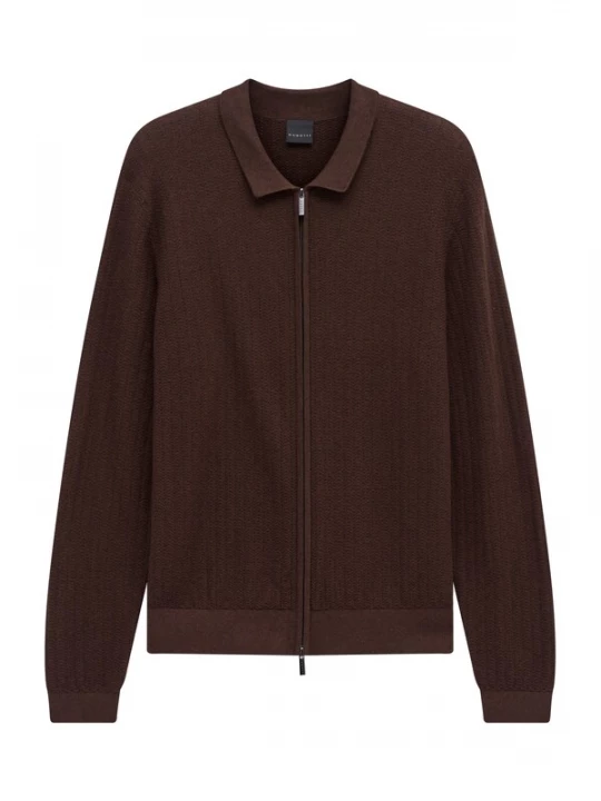 Foto van product bugatti Gebreid vest chocoladebruin