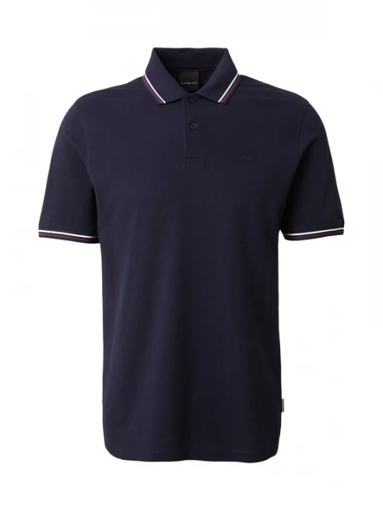 Foto van product bugatti Shirt marine / donkerrood / wit