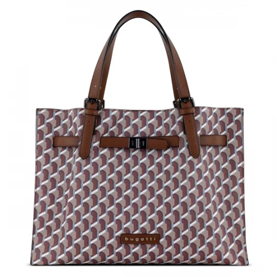 Foto van product bugatti Shopper 'Ella' grijs / taupe / bourgogne / wit