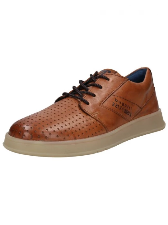 Foto van product bugatti Sportieve veterschoen cognac