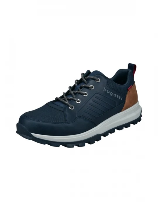 Foto van product bugatti Sportieve veterschoen saffier / cognac