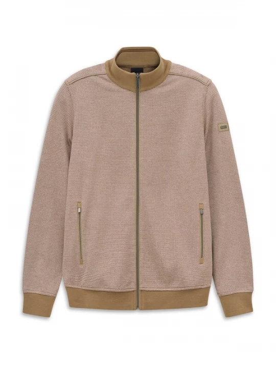 Foto van product bugatti Sweatvest camel / wit