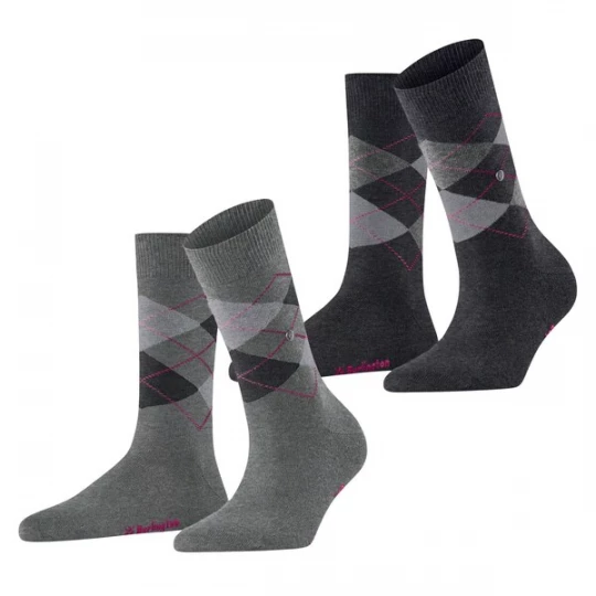 Foto van product BURLINGTON Sokken lichtgrijs / grijs gemêleerd / rosa / zwart