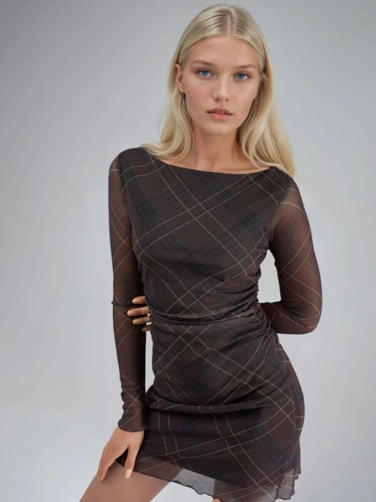 Foto van product Busem Jurk bruin / zwart