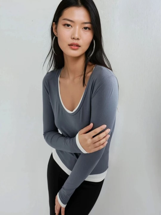 Foto van product Busem Shirt antraciet / wit
