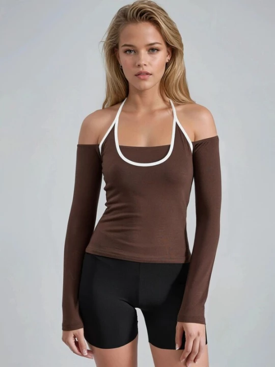 Foto van product Busem Shirt bruin / wit