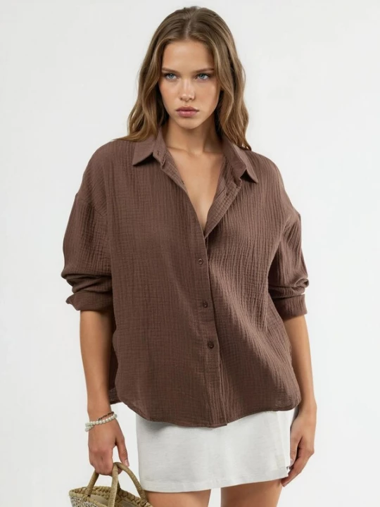 Foto van product Busem Shirt chocoladebruin