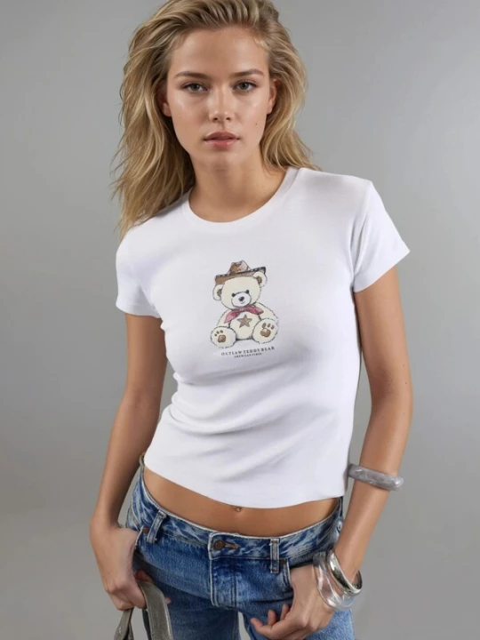 Foto van product Busem Shirt crème / bruin / lichtrood / wit