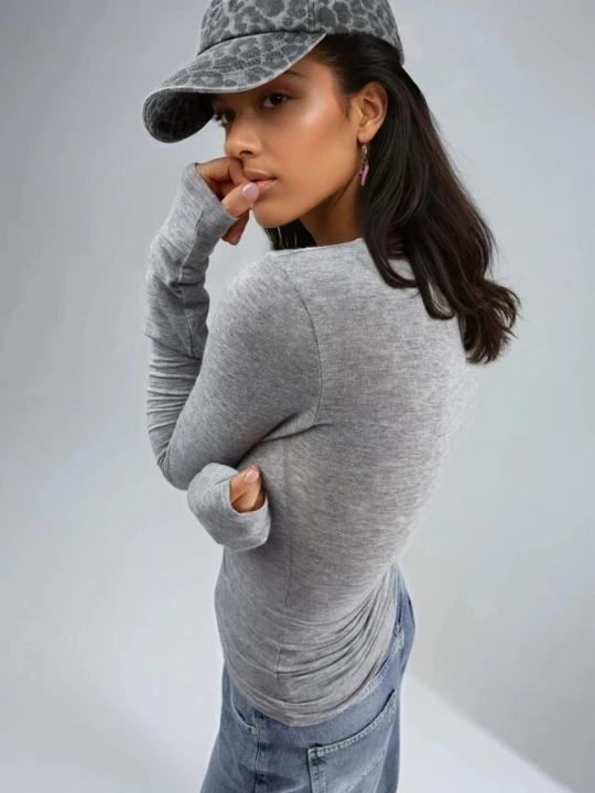 Foto van product Busem Shirt grijs gemêleerd
