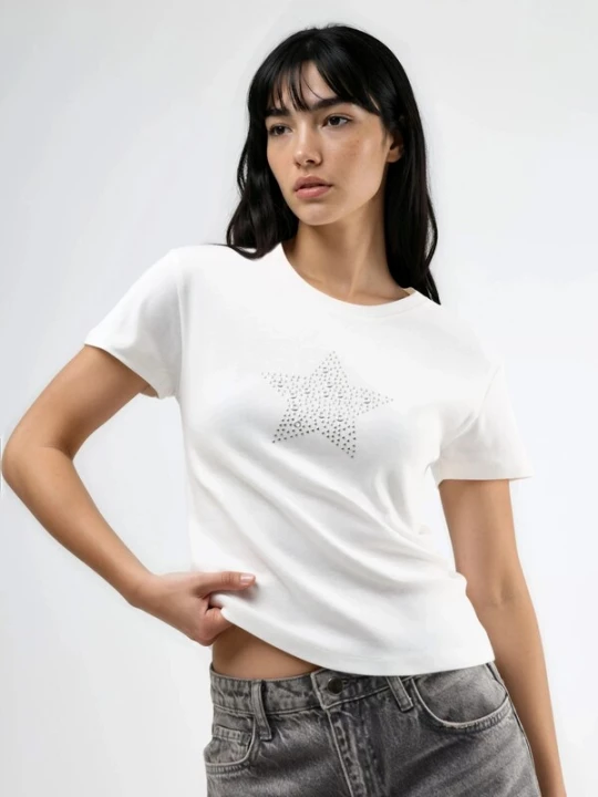 Foto van product Busem Shirt zilver / wit