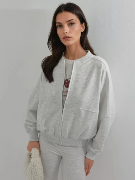 Foto van product Busem Sweatshirt lichtgrijs / grijs gemêleerd