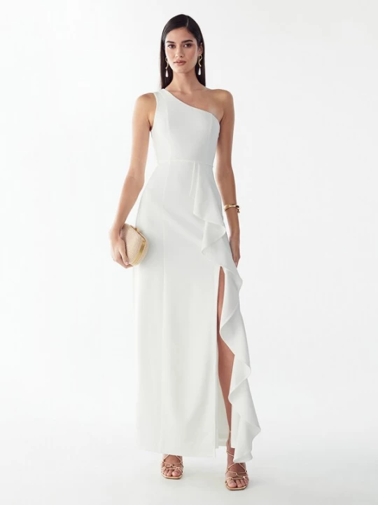 Foto van product BWLDR Avondjurk 'CATIA DRESS' wit