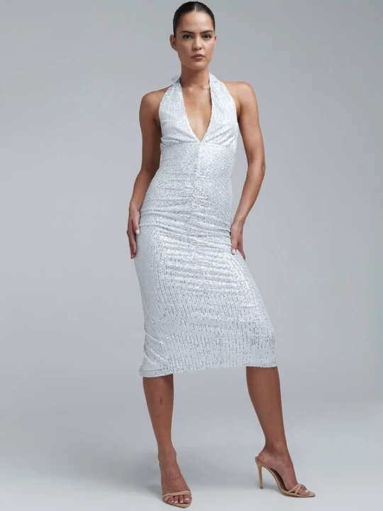 Foto van product BWLDR Cocktailjurk 'Brylee' wit