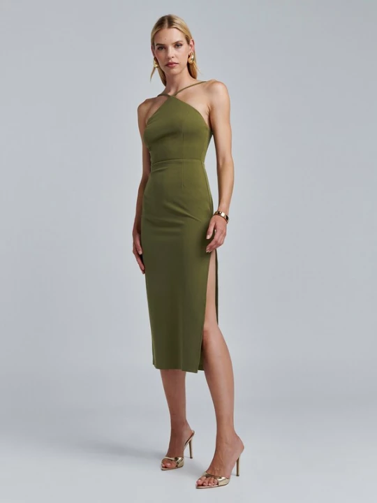 Foto van product BWLDR Cocktailjurk 'Garnia' groen