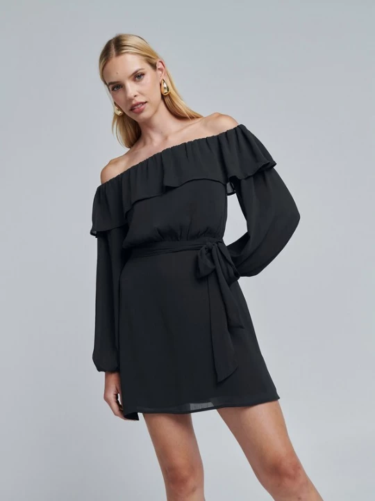 Foto van product BWLDR Cocktailjurk 'Ika' zwart