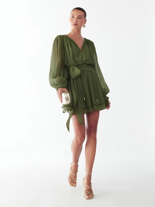 Foto van product BWLDR Cocktailjurk 'Olia' donkergroen