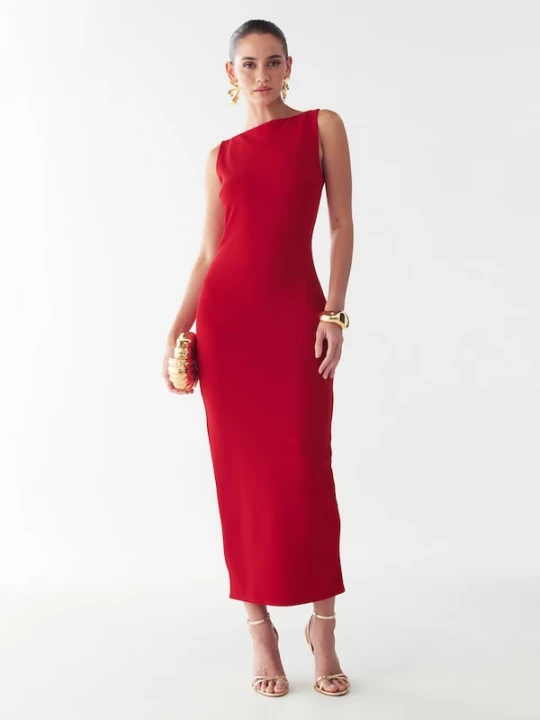 Foto van product BWLDR Cocktailjurk 'Shian' rood