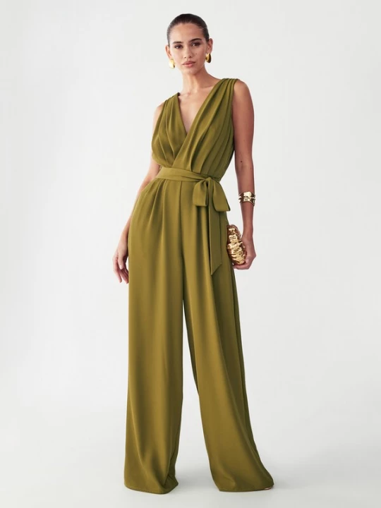 Foto van product BWLDR Jumpsuit 'ALINA' olijfgroen