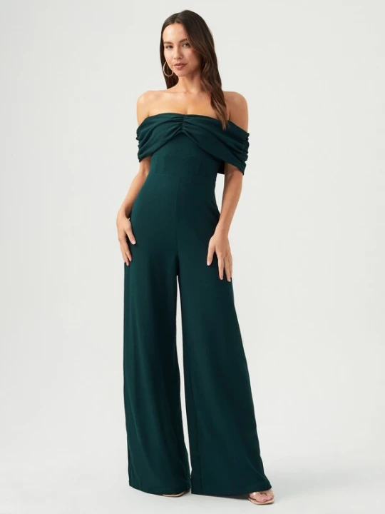 Foto van product BWLDR Jumpsuit 'Amalie' donkergroen