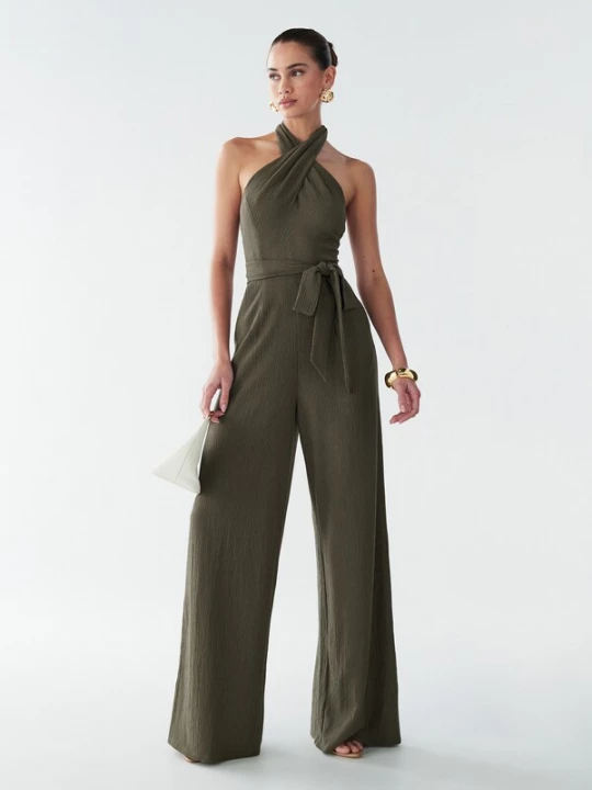 Foto van product BWLDR Jumpsuit 'AMBER' olijfgroen