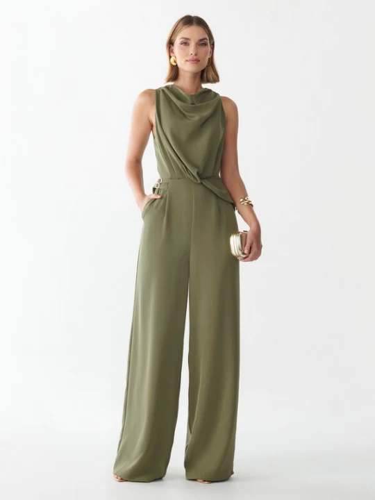 Foto van product BWLDR Jumpsuit 'DALIA' olijfgroen