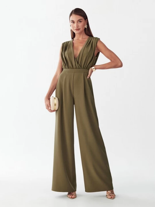 Foto van product BWLDR Jumpsuit 'Elan' olijfgroen