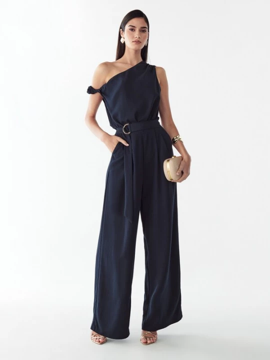 Foto van product BWLDR Jumpsuit 'Mariah' donkerblauw