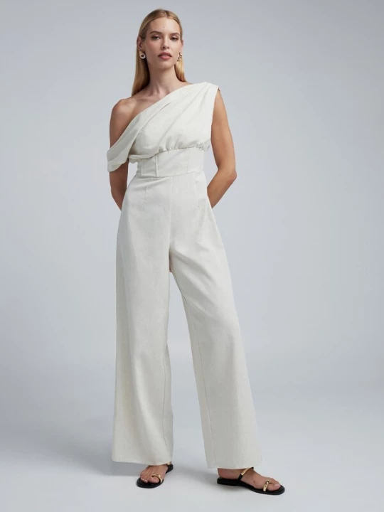 Foto van product BWLDR Jumpsuit 'Marzia' ecru