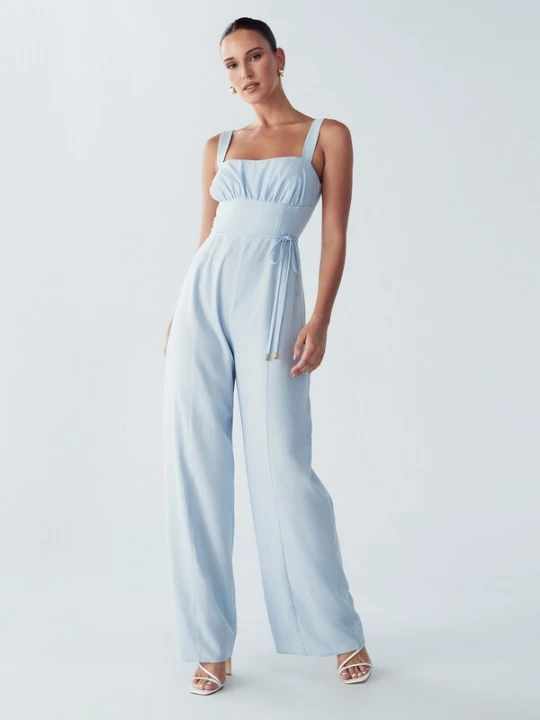 Foto van product BWLDR Jumpsuit 'Orchid' pastelblauw